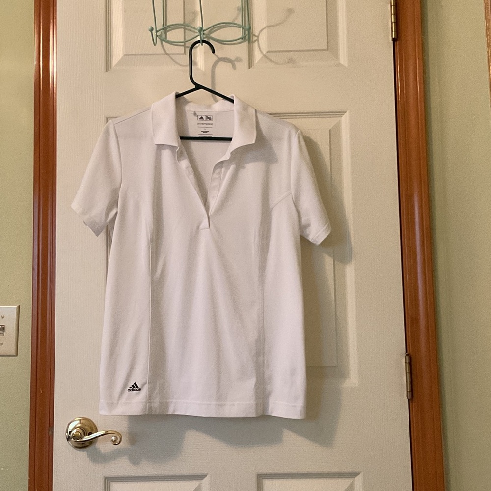 adidas White Short Sleeve Tee